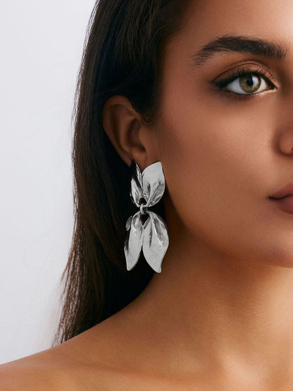 Women Leaf Shaped Studs Western Earrings