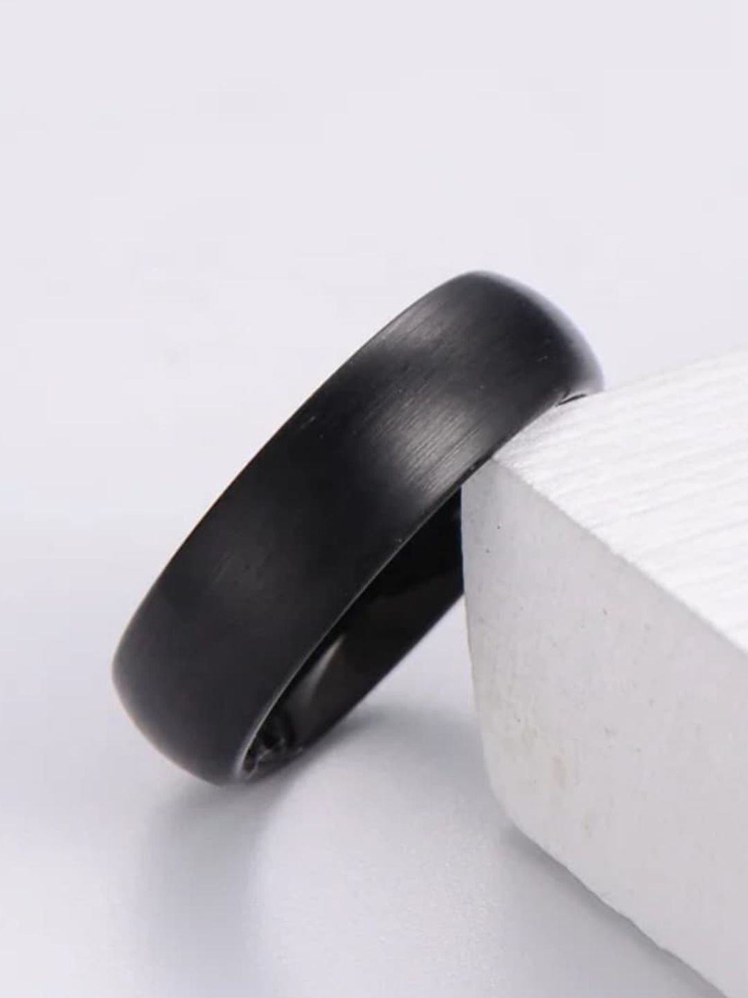SALTY Men Stainless Steel Curved Nugget Finger Rings