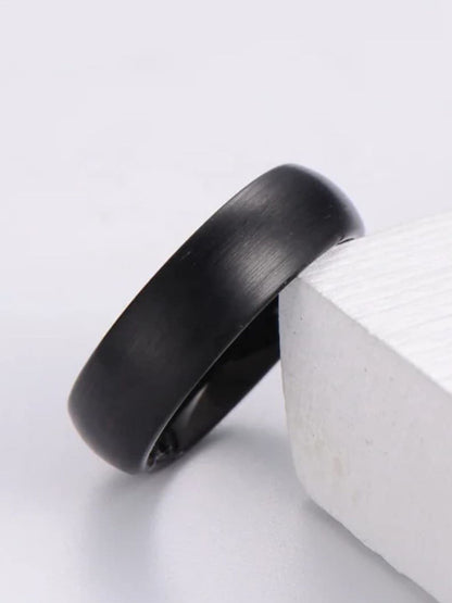 SALTY Men Stainless Steel Curved Nugget Finger Rings