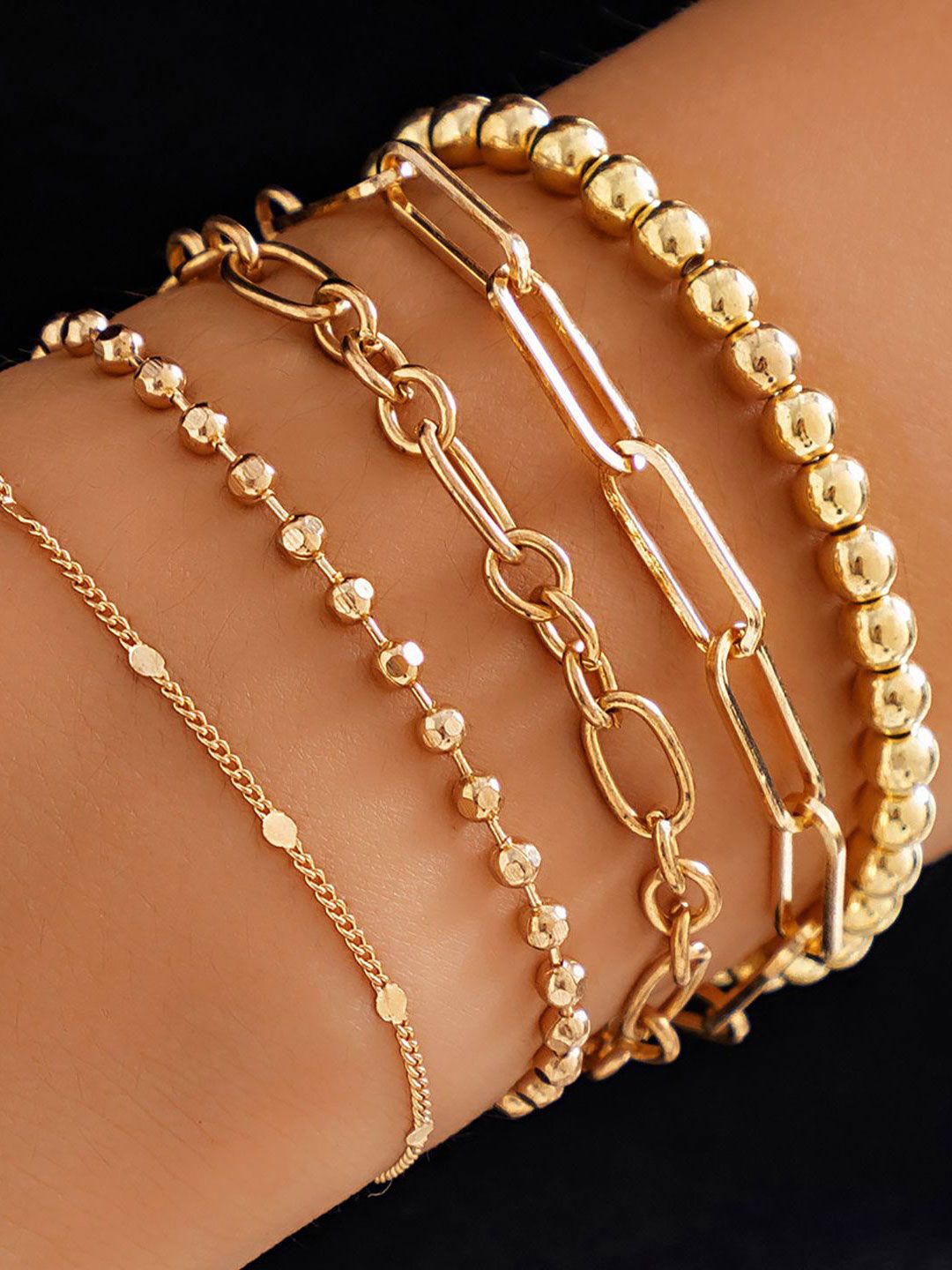 Women 5 Gold-Plated Armlet Bracelet