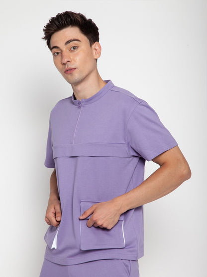 Purple Haze Oversized Detail T-Shirt