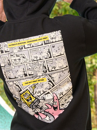Sponge Bob Printed Hooded Long Sleeves Pullover
