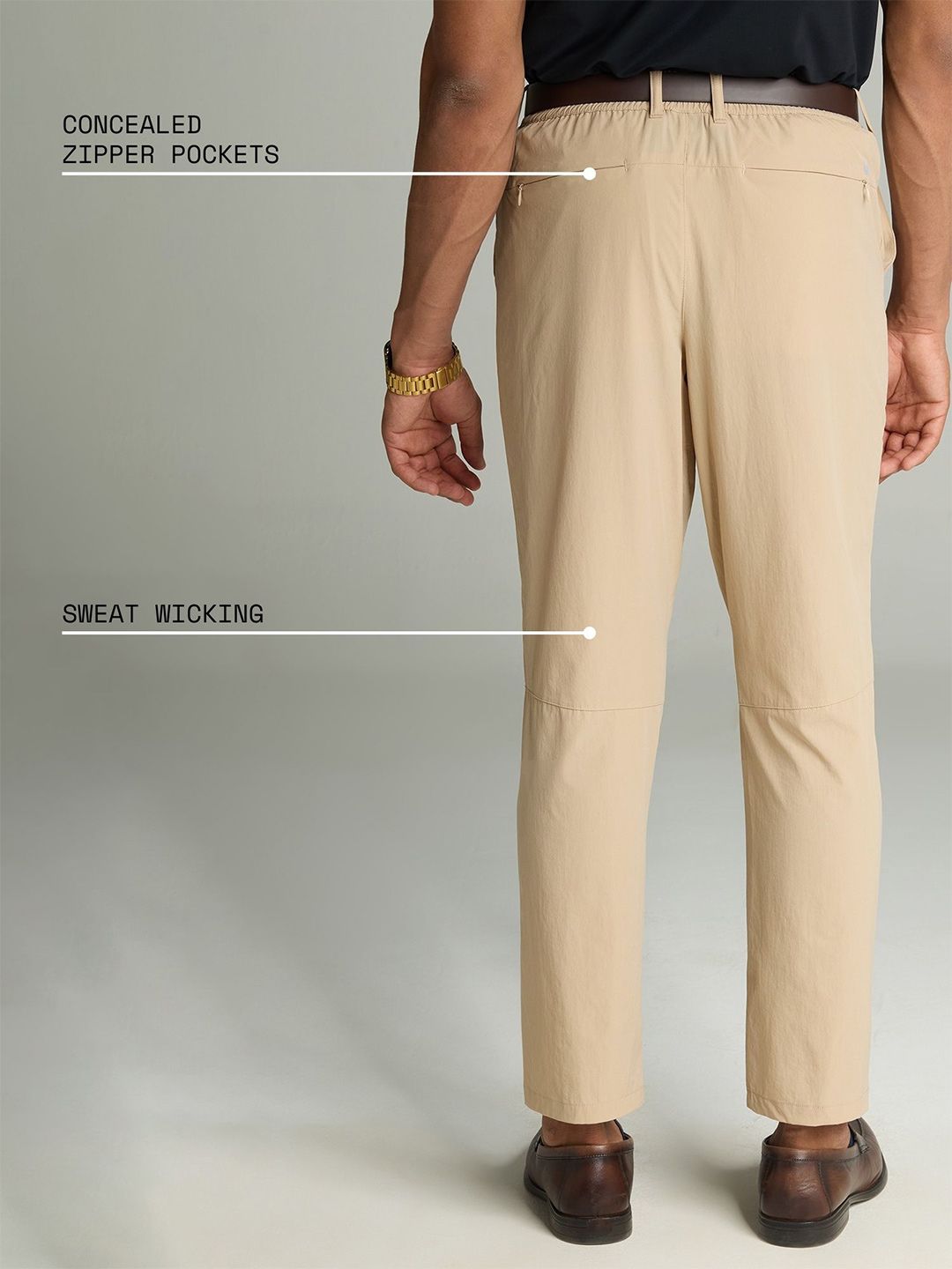 Beige All-Day Stretch Pants