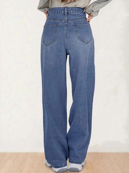 Women Boyfriend Fit High-Rise Stretchable Cotton Jeans