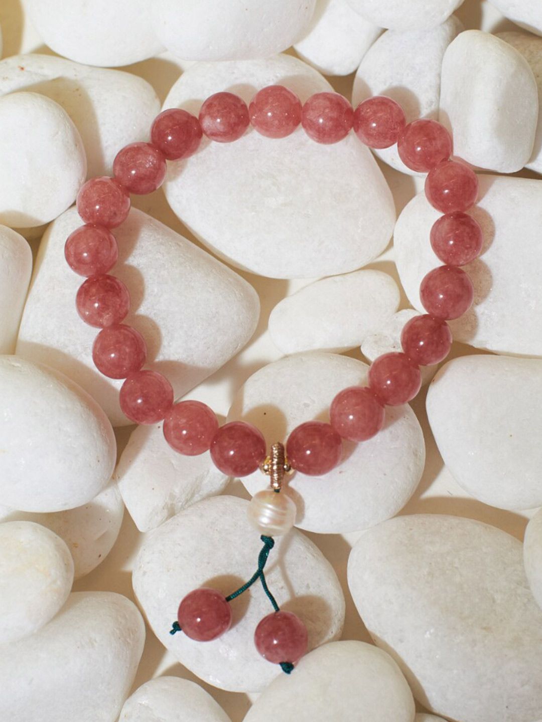 SALTY Crystals Beaded Elasticated Bracelet
