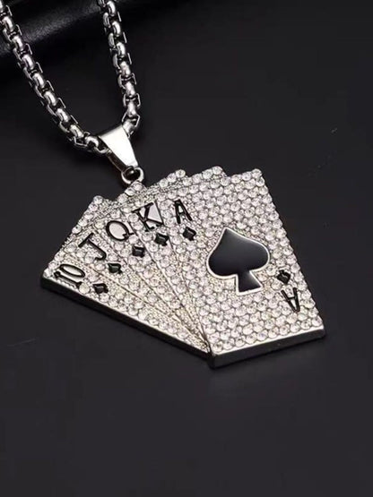 SALTY Men Quirky Cards Pendant with Chain