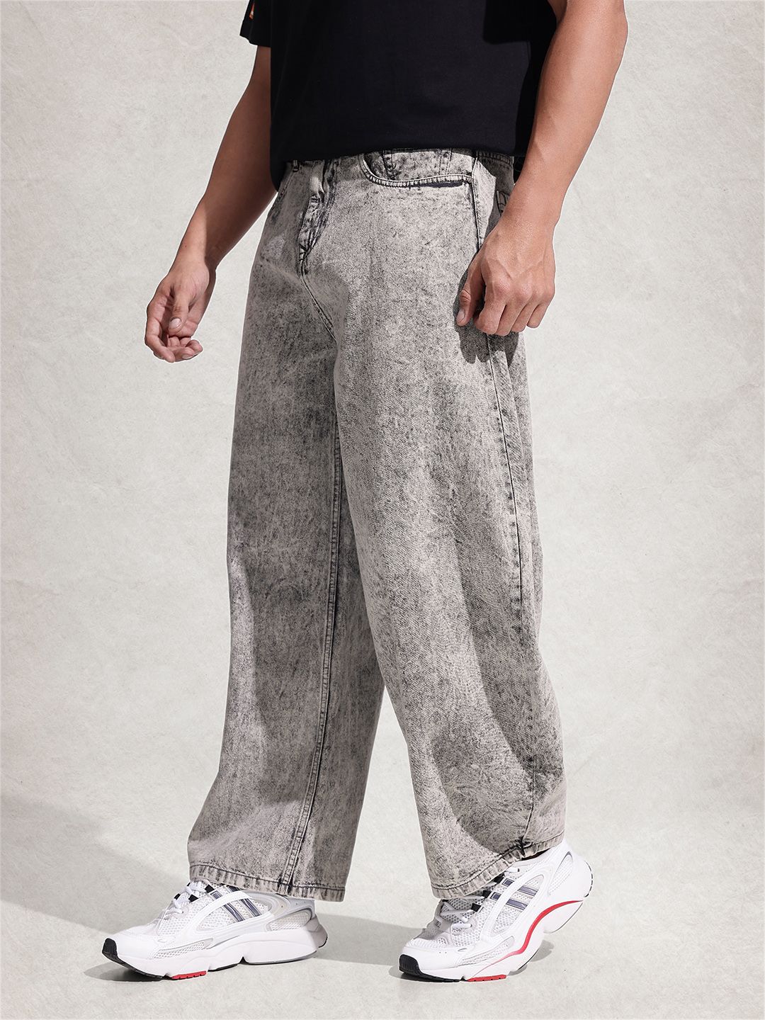 Men Pure Cotton Balloon Fit Heavy Fade Jeans