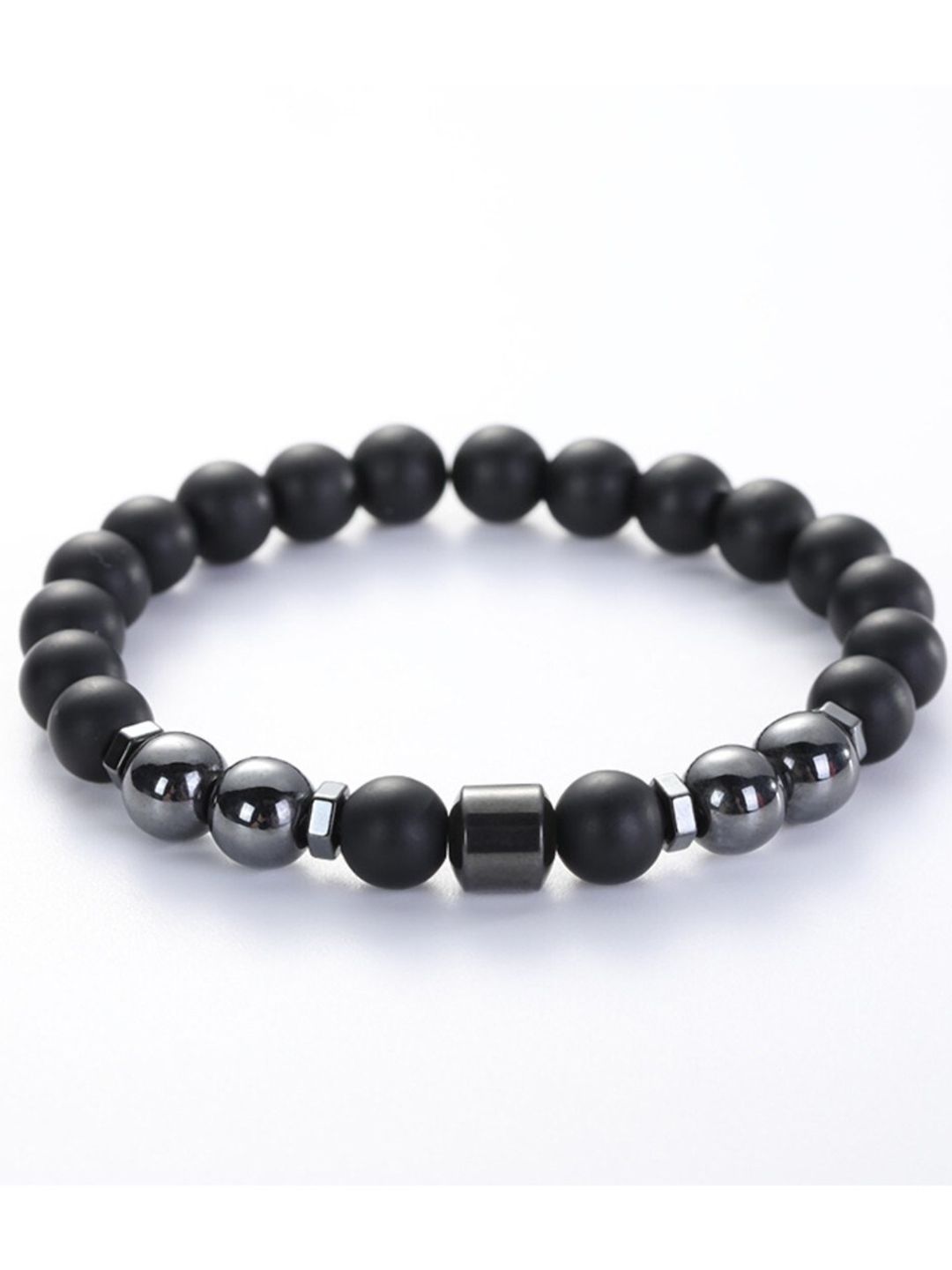 SALTY Men Alabaster Beads-Beaded Elasticated Bracelet