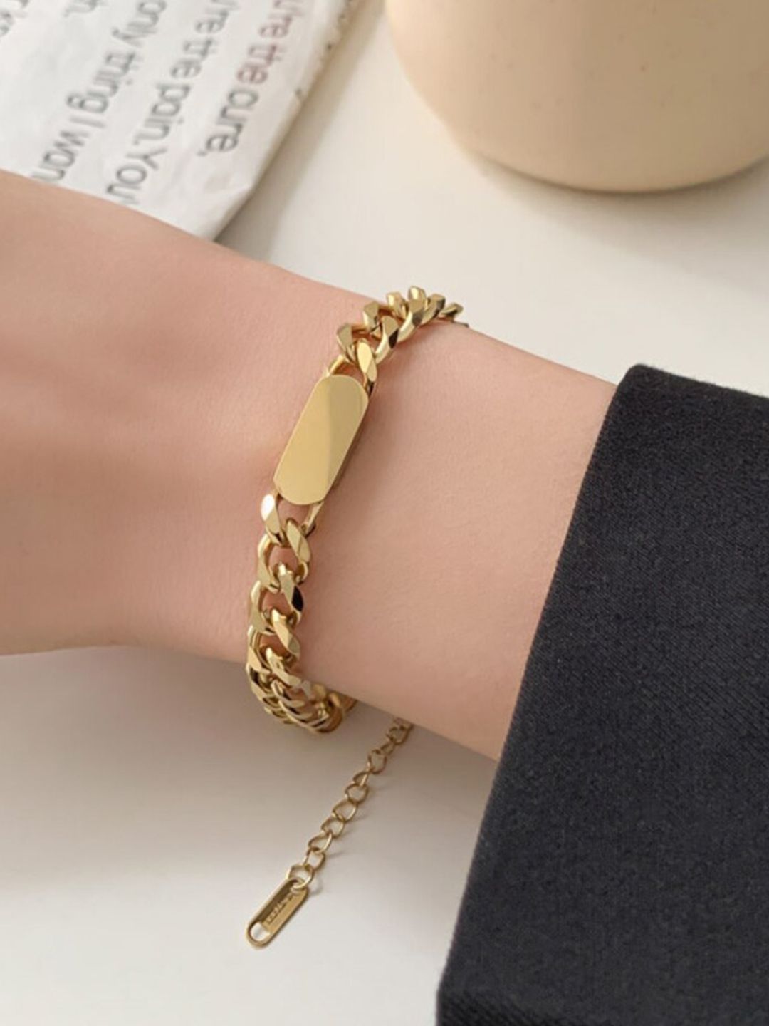 SALTY Men Stainless Steel Link Bracelet