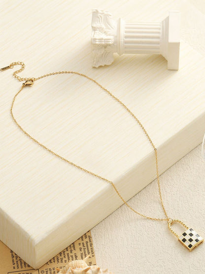 SALTY Women Love Lock Gold Necklace