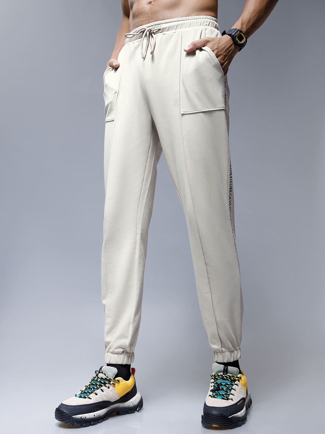 Beige Signature Sprint Joggers