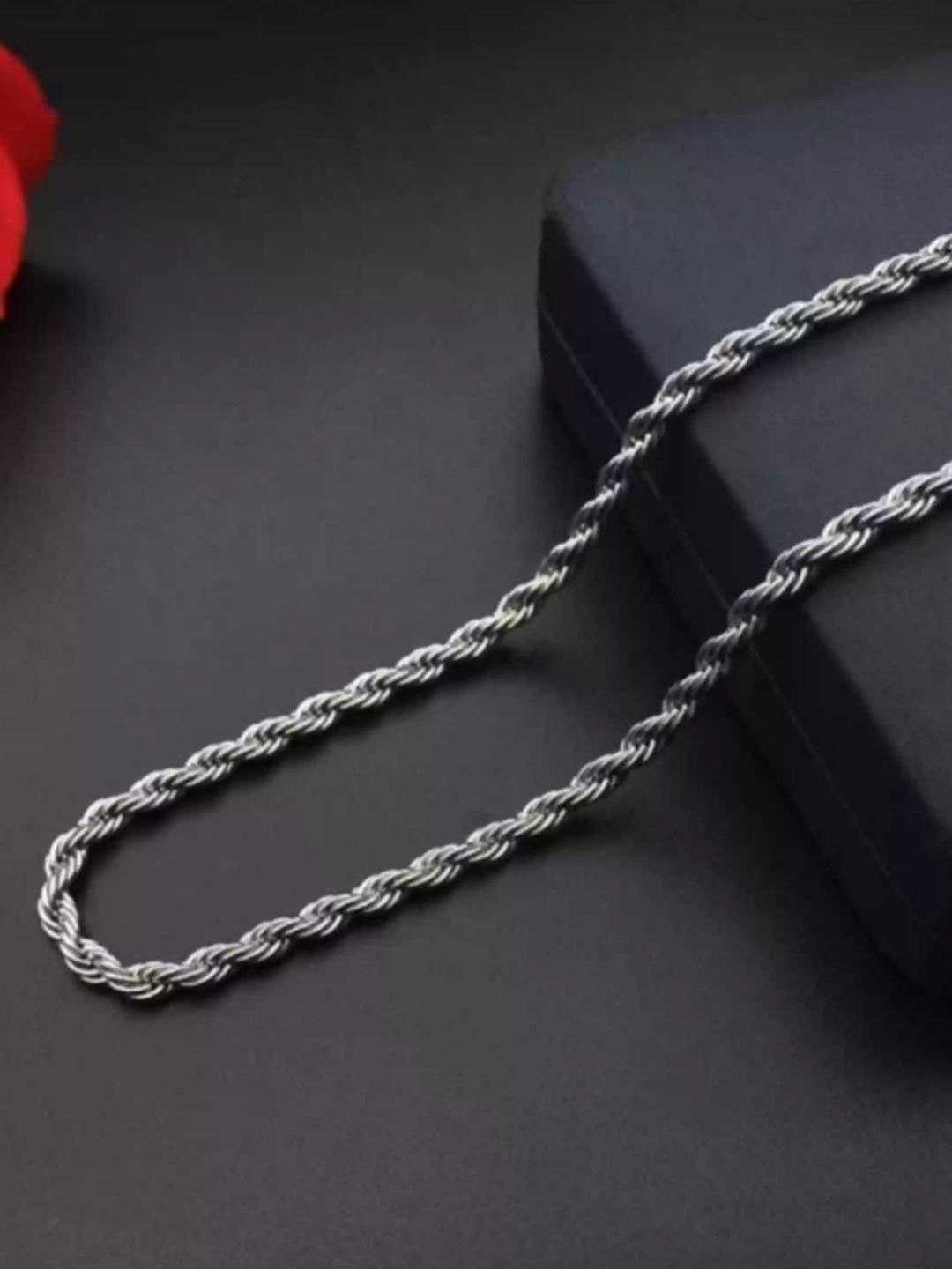 SALTY Men Silver-Toned Minimal Chain