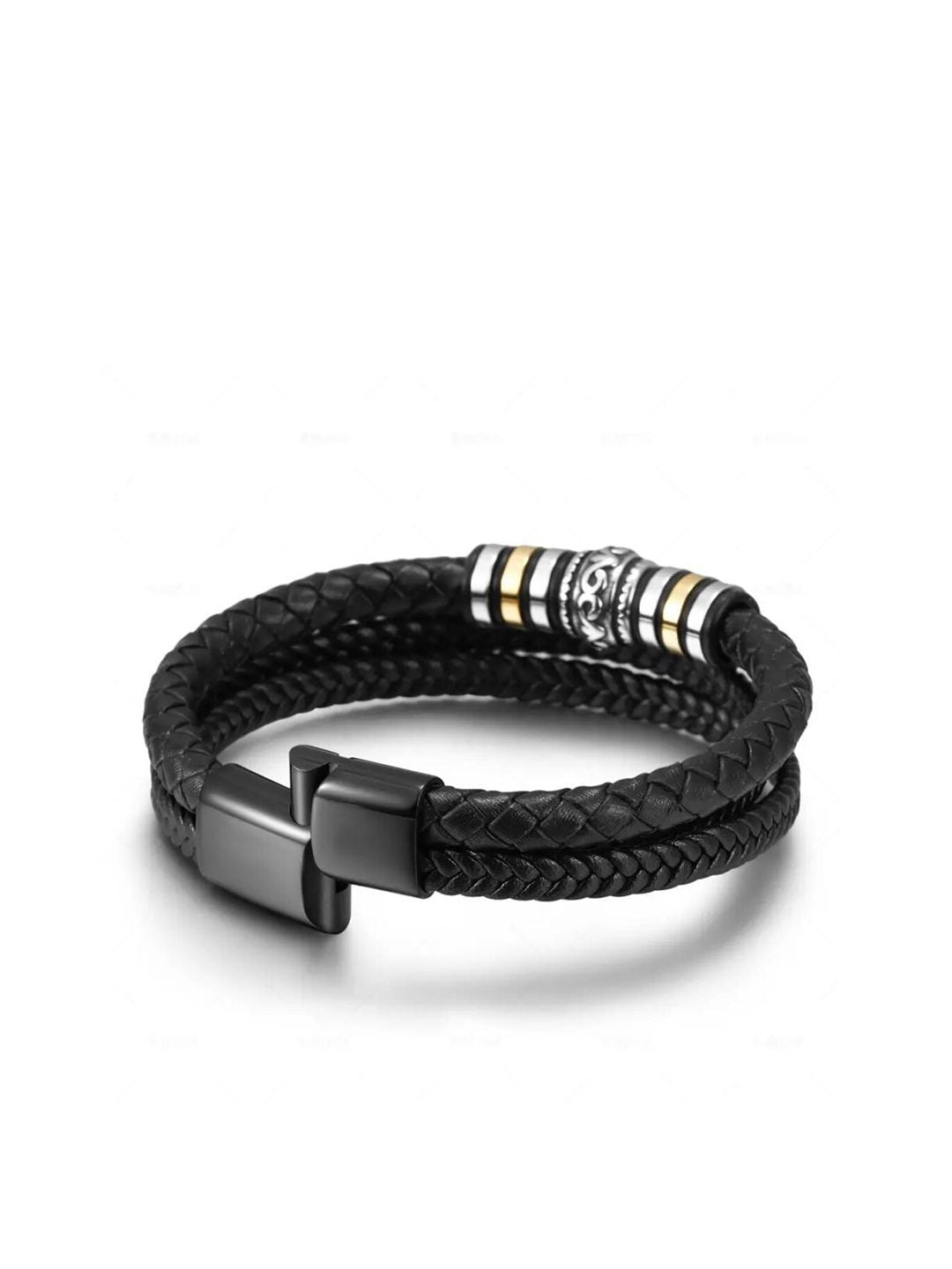 SALTY Men Leather Multistrand Bracelet