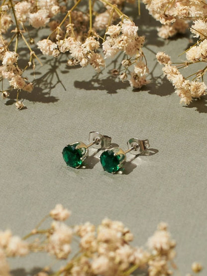 SALTY Stainless Steel Artificial Stones Studded Studs Earrings