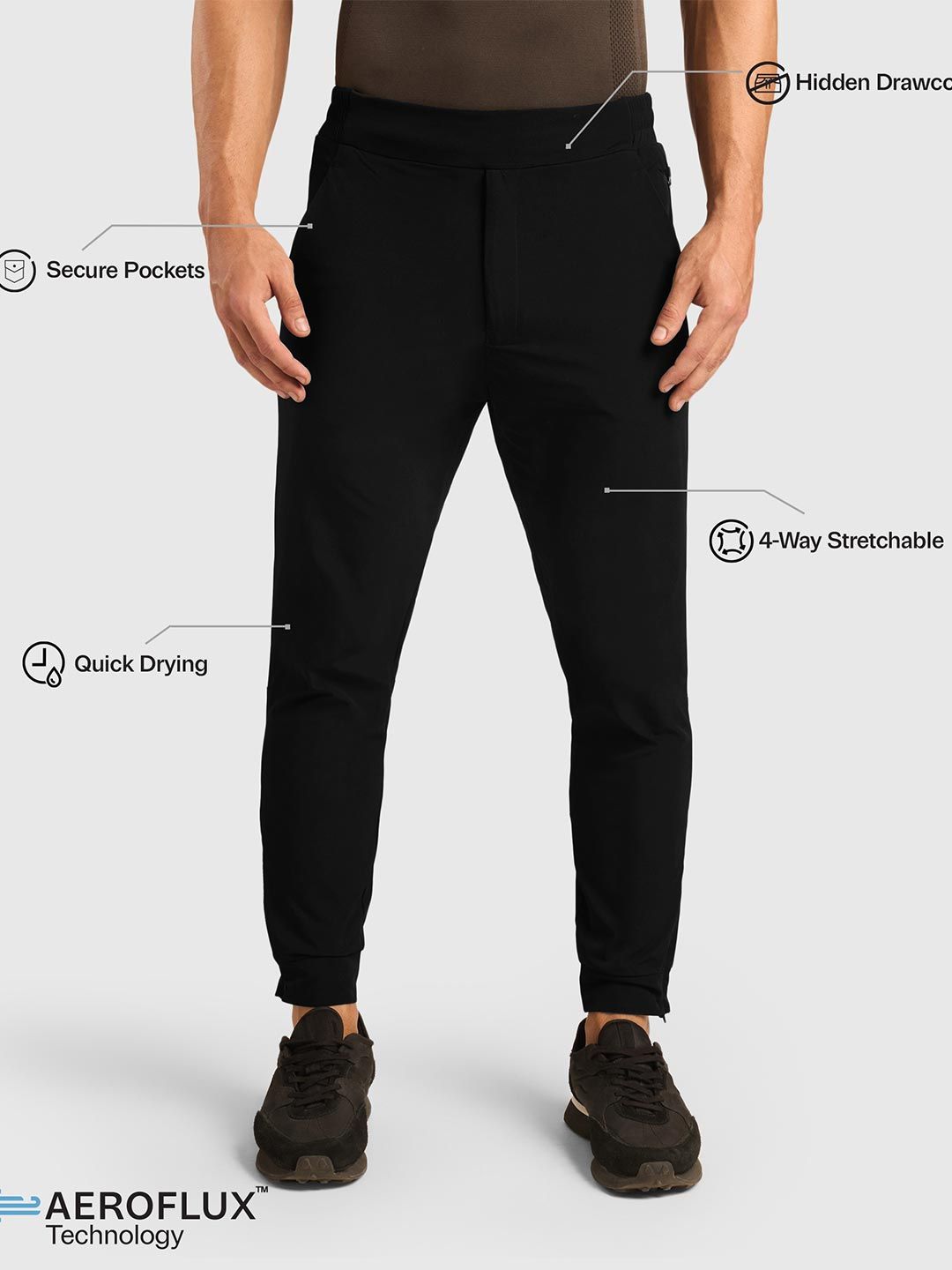 Men Smart Slim Fit All Day Jogger Trousers