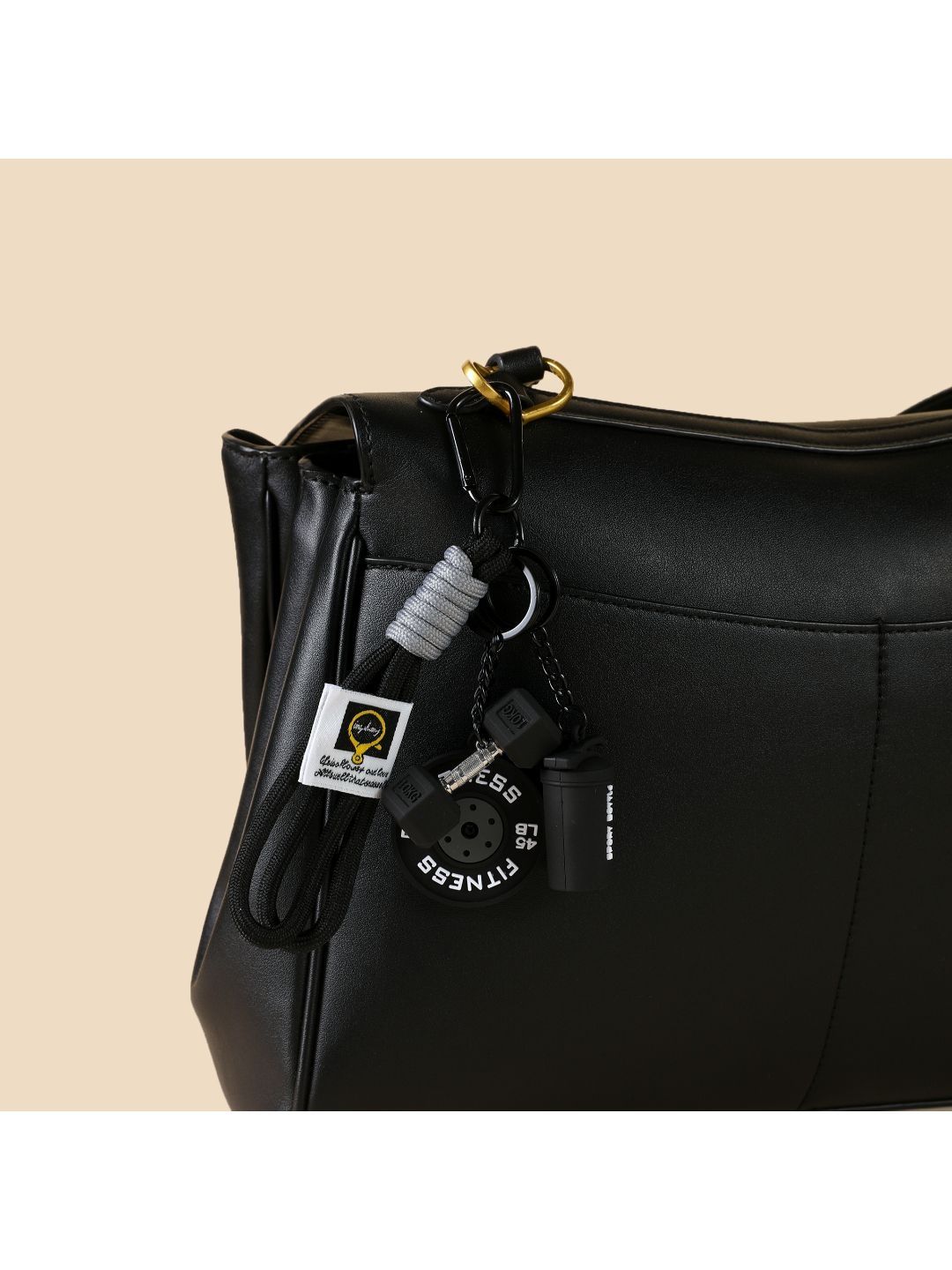 SALTY Black Mini Gym Buddy Bag Charm