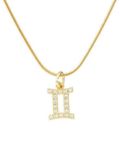 SALTY Set Of 2 Aries & Gemini Pendant With Chain