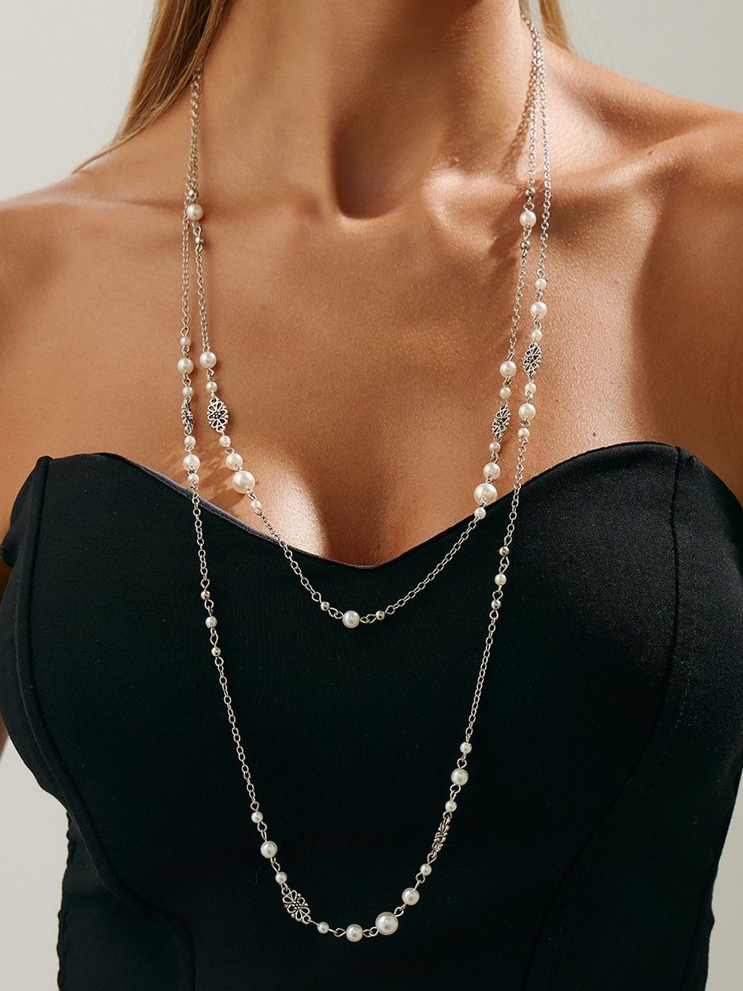 Silver-Plated Antique Necklace