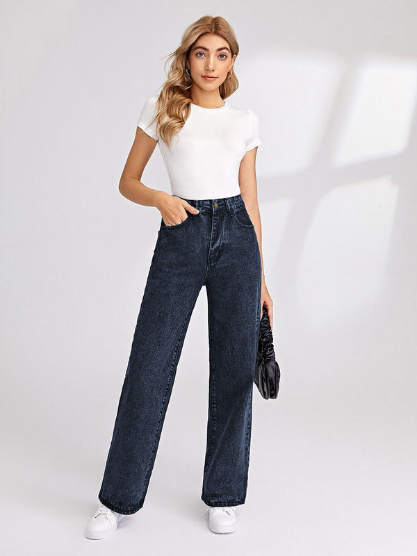 Women Straight Fit High-Rise Jeans