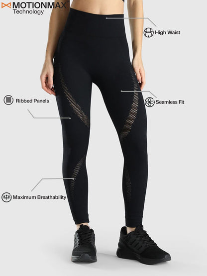 Dry Fit High Rise Seamless Ankle Length Gym Tights