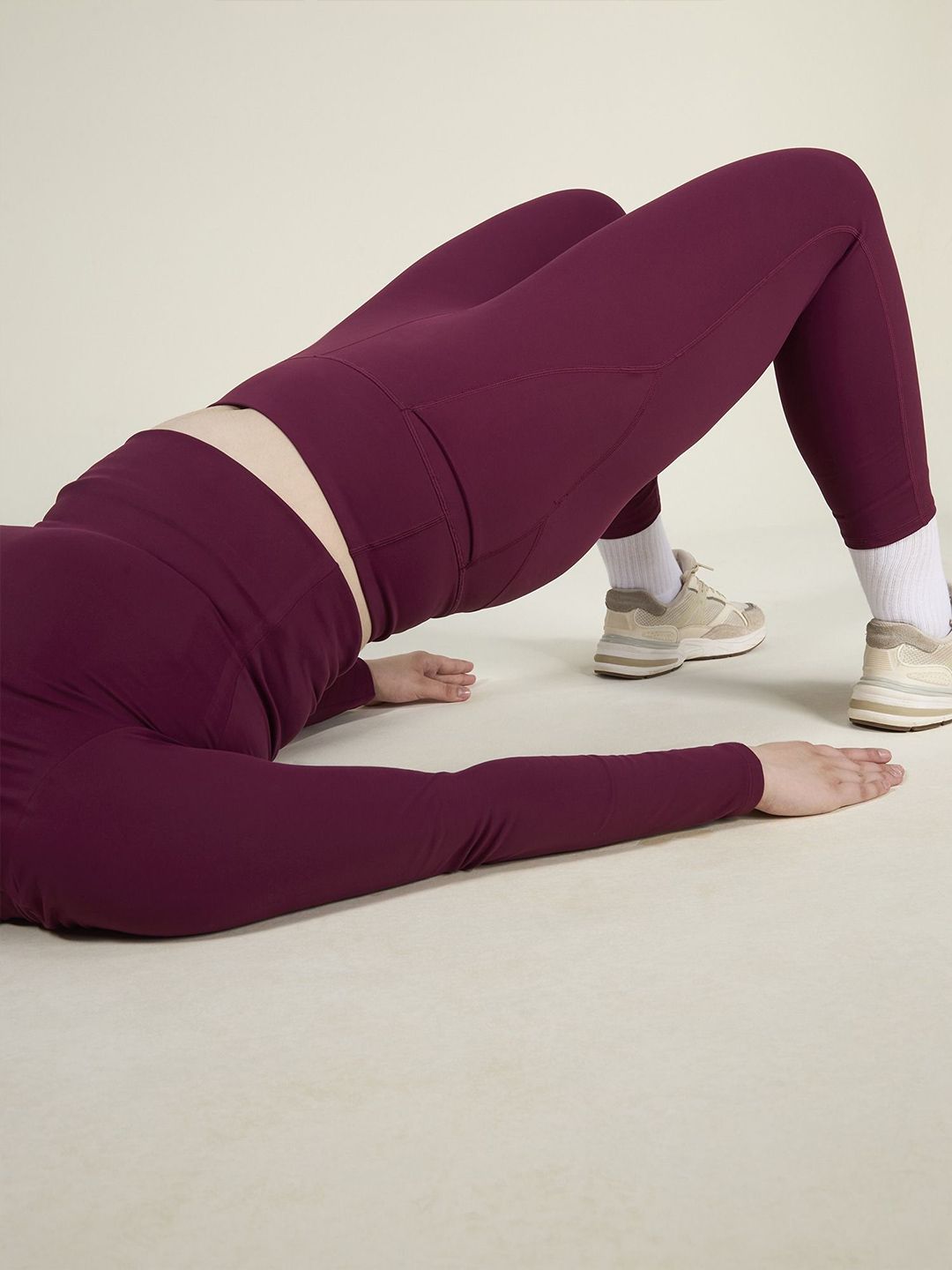 Burgundy Sculpt Core Leggings Tights