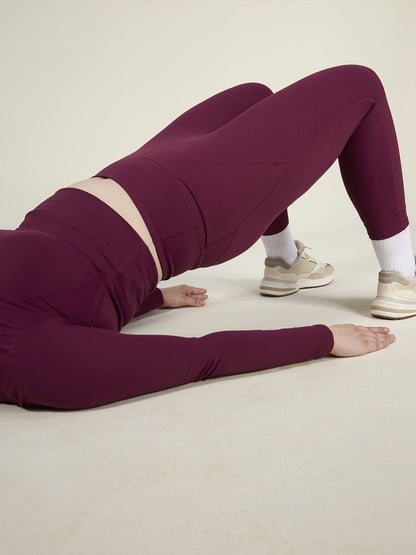 Burgundy Sculpt Core Leggings Tights