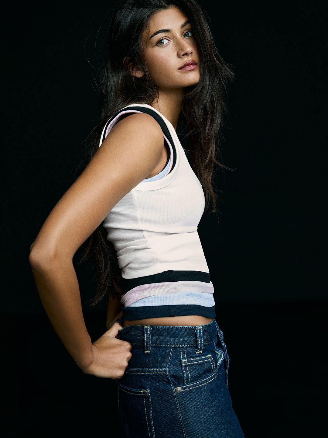 Basic rib vest top
