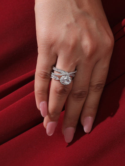SALTY Royal Diamond Crown Ring For Women & Girls Finger Ring Jewellery Accessories