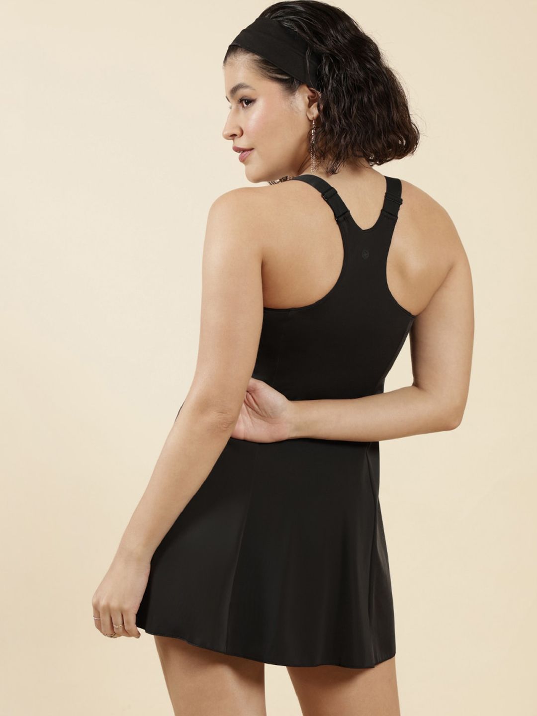 Racer Back UPF 40+ Protection Swimming Dress With Attached Shorts