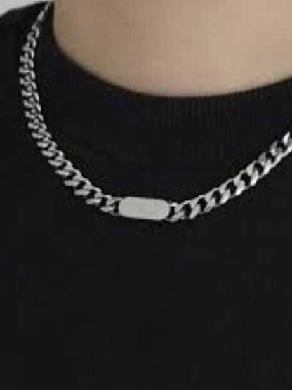 SALTY Men Silver-Plated Froussard Minimal Chain