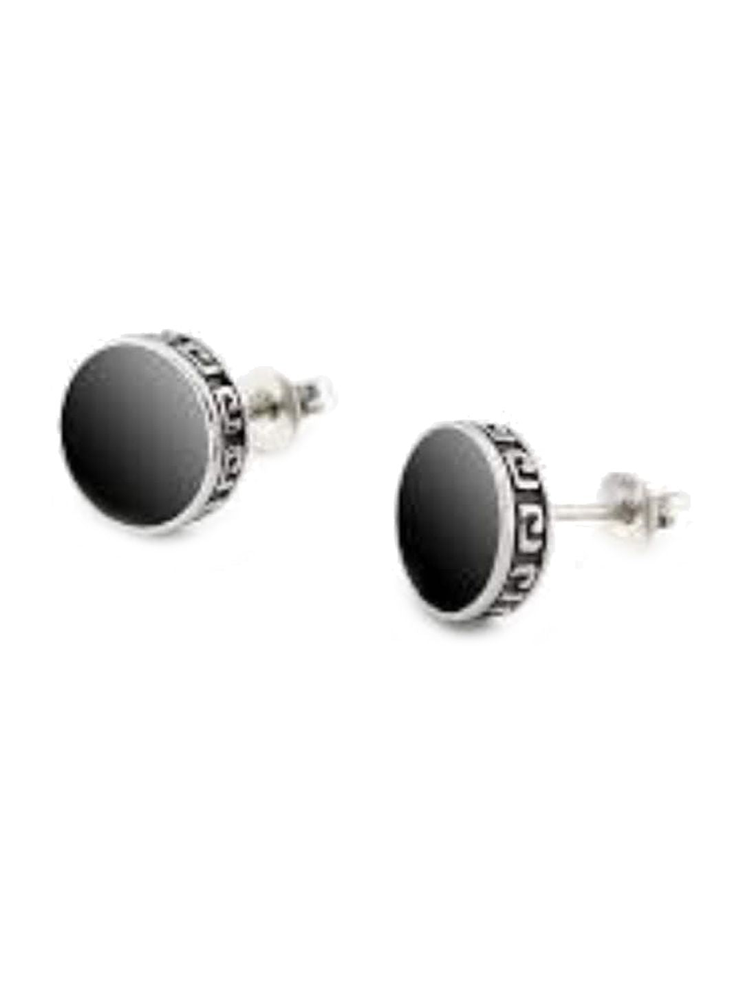 SALTY Men Silver-Plated Contemporary Studs Earrings