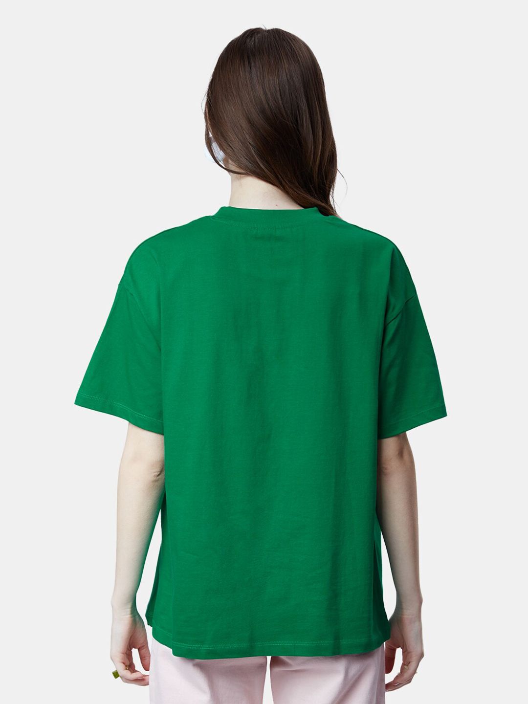 Women Oversized Garfield Green Tshirts