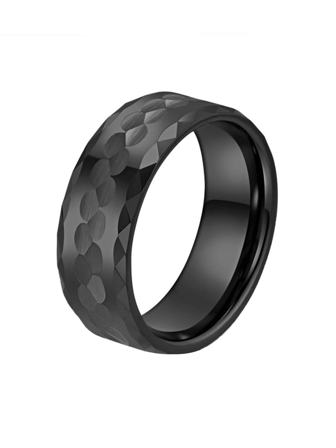SALTY Stainless Steel Textured Band Finger Rings