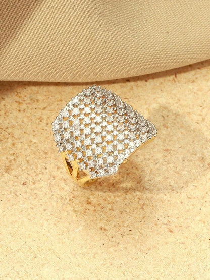 SALTY Maharani Gemstone Cocktail Ring For Women & Girls