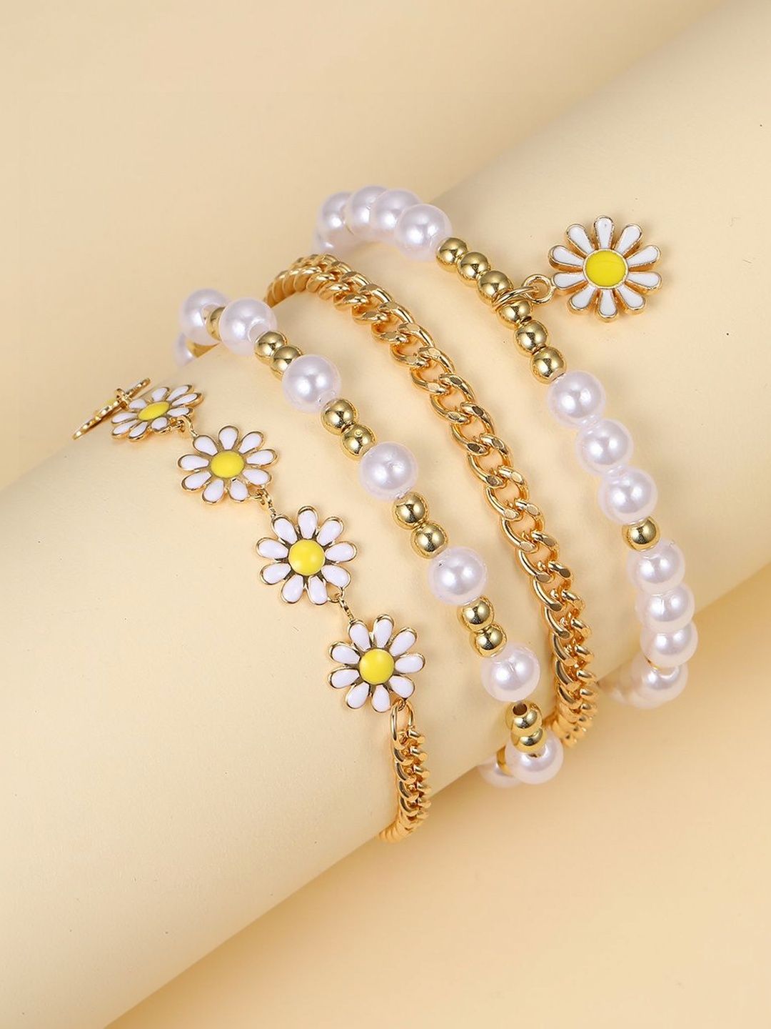 Women 4 Gold-Plated Armlet Bracelet