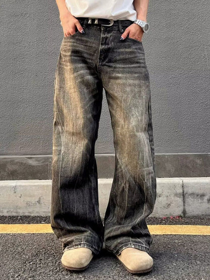 Men Baggy Mid-Rise Light Fade Jeans