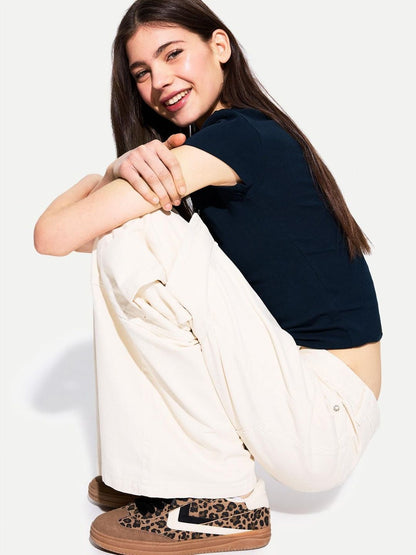 Short sleeve crew neck T-shirt
