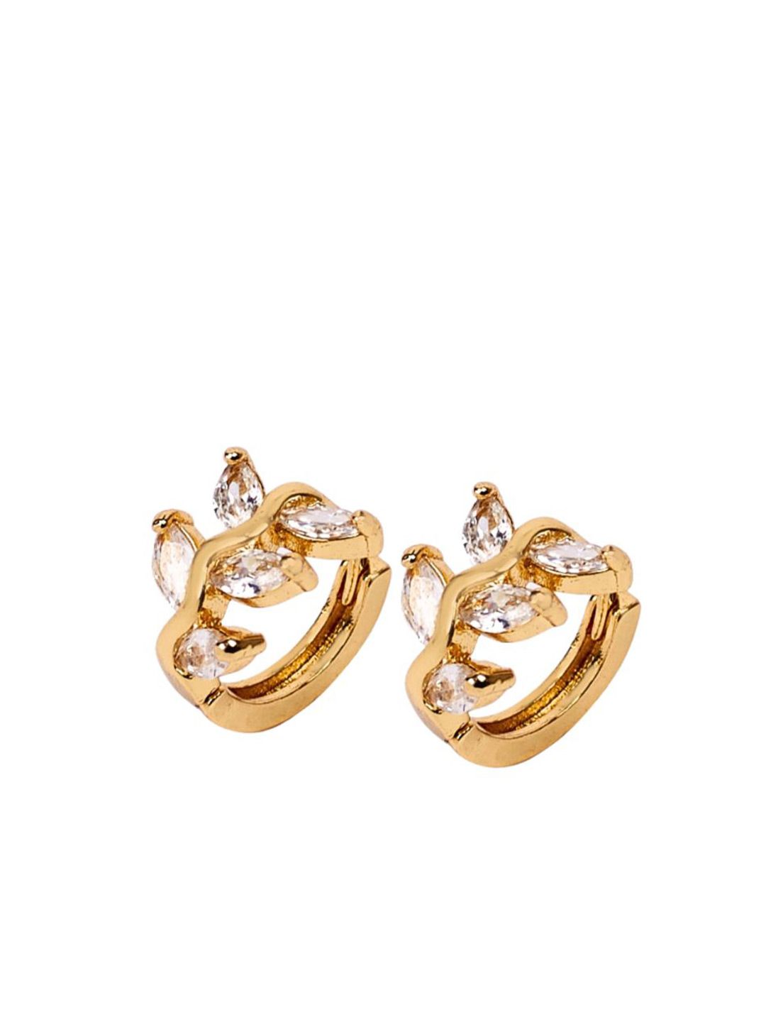 SALTY Artificial Stones Studded Leaf Shaped Studs