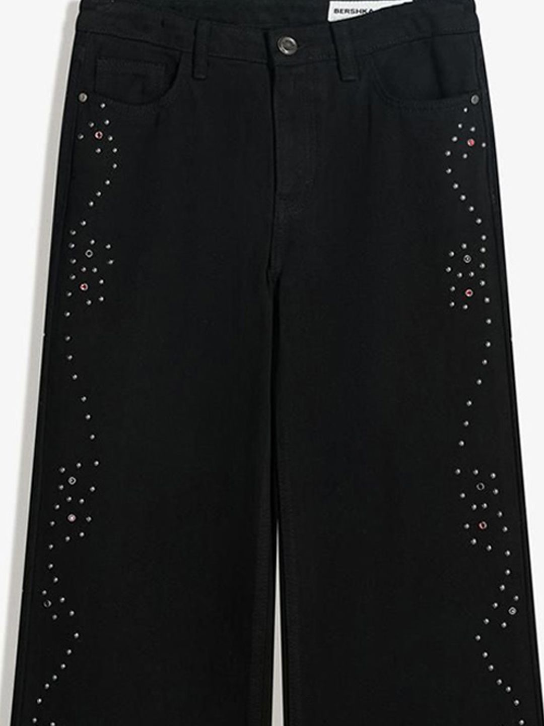 Women Wide Leg Embellished Low-Rise Jeans