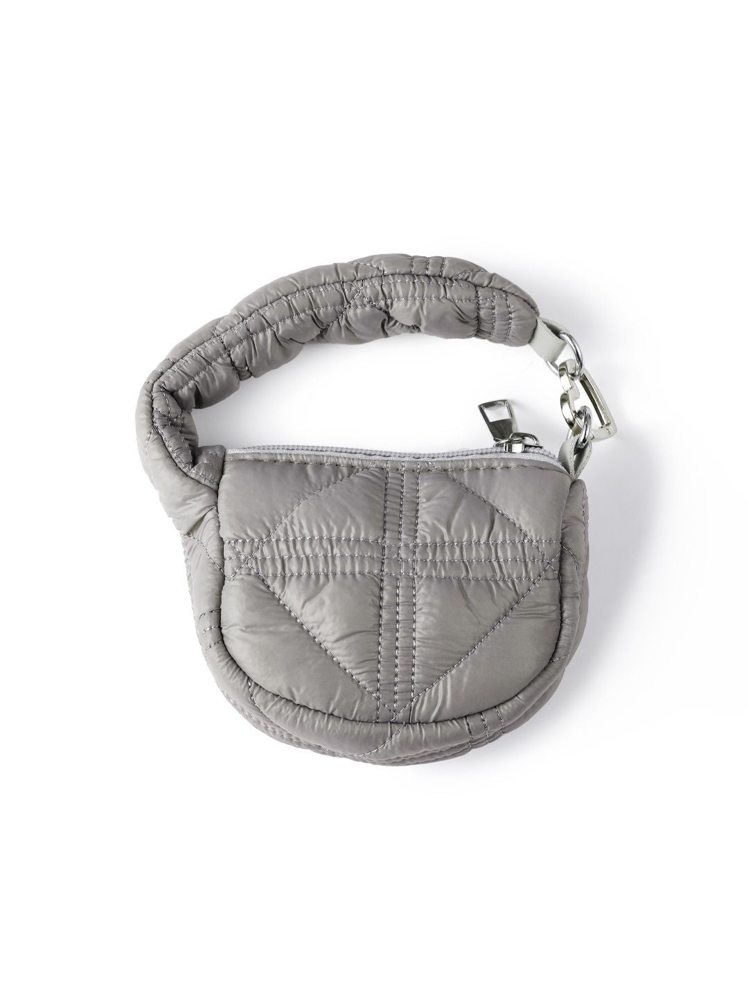 SALTY Grey Mini Quilted Puff Bag Charm