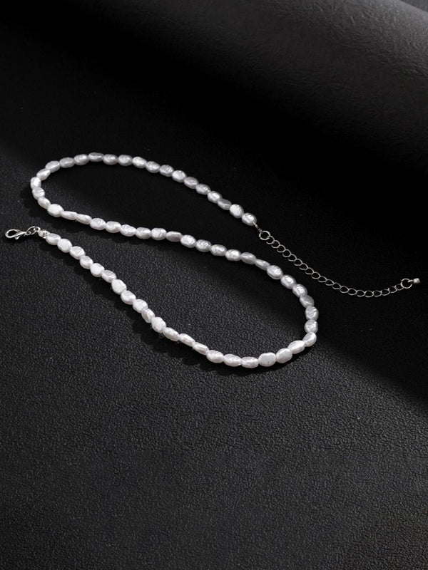 Women Silver-Plated Enamelled Necklace