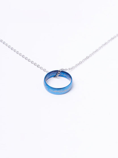 SALTY Men Stainless Steel  Circular Pendants with Chains