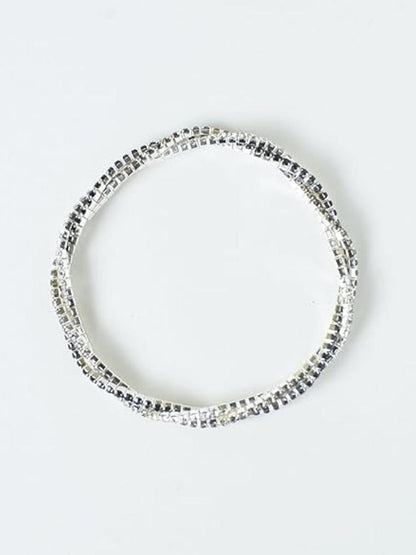 SALTY Women Artificial Stones Studded Wraparound Bracelet