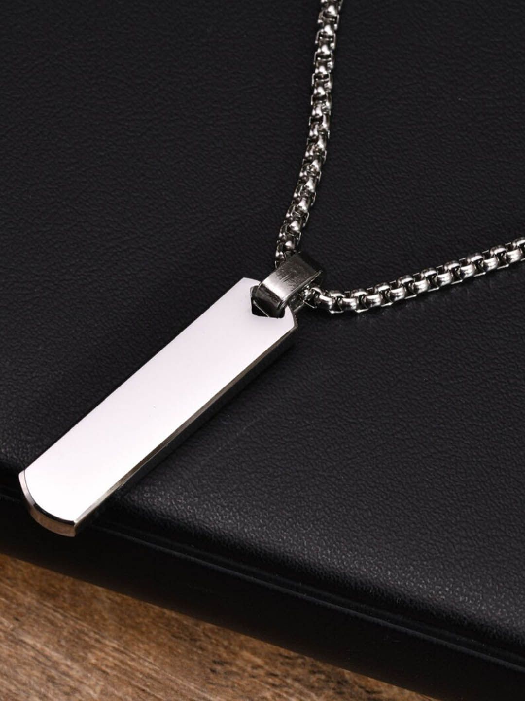 SALTY Stainless Steel Contemporary Edge Chain -Silver