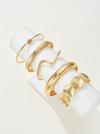 Women 5 Gold-Plated Kada Bracelet