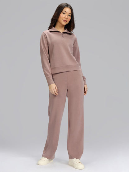 Women High-Rise Bare Butter Straight Fit Regular Pants