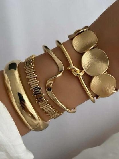 Women 5 Gold-Plated Kada Bracelet