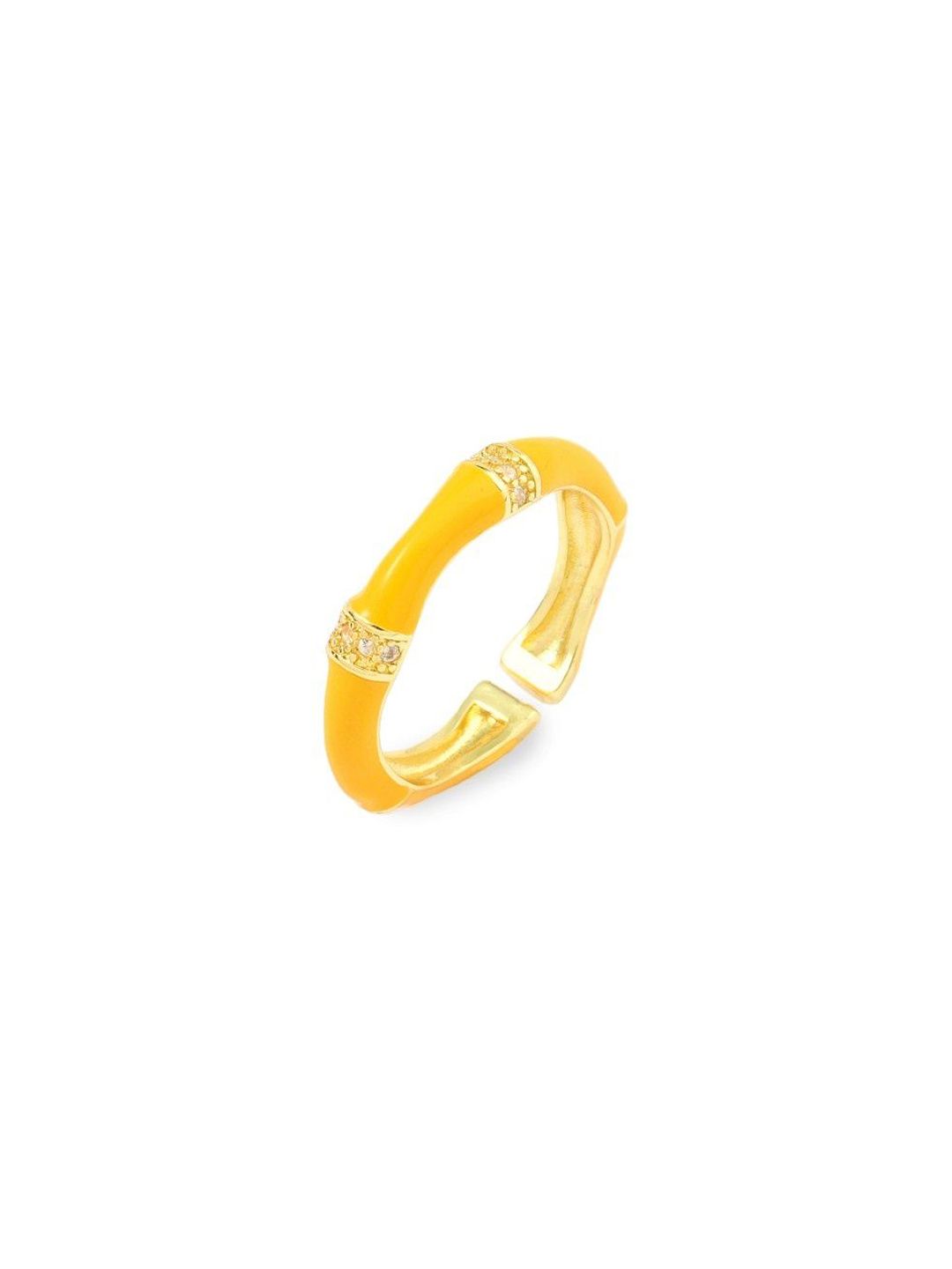 SALTY Stone-Studded Adjustable Finger Ring