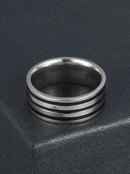 SALTY Men Stainless Steel Marshal Ring