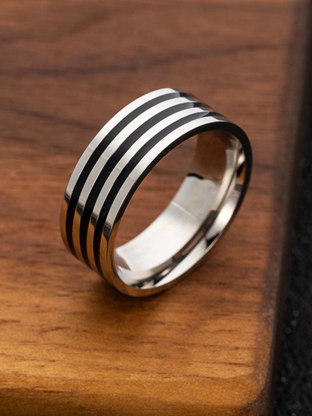 SALTY Men Stainless Steel Marshal Ring